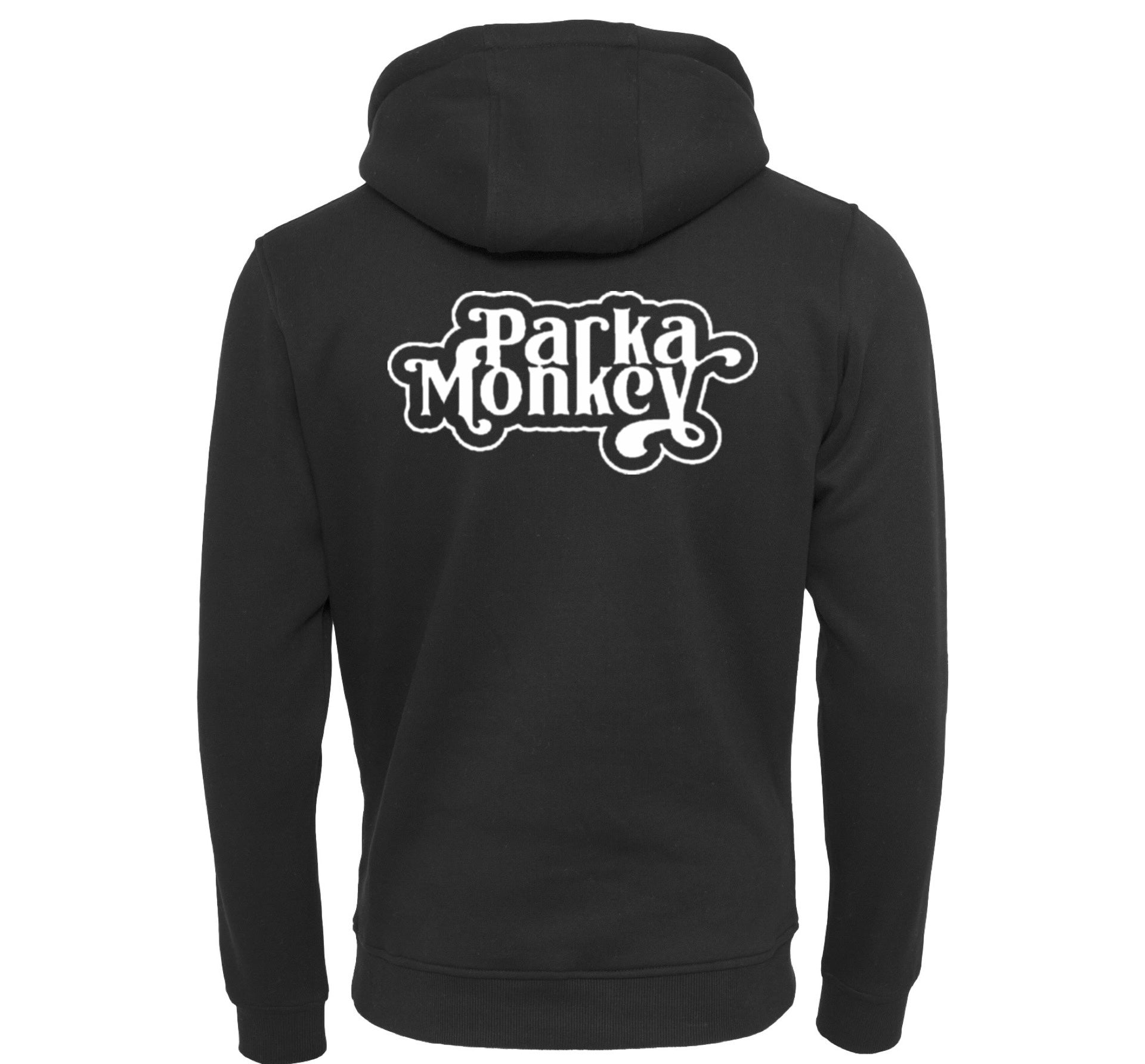 Classic Heavy Hoodie Black Front Back Logo